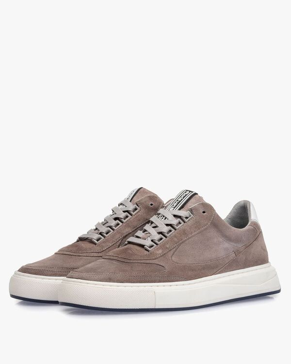 Sneaker suede leather grey
