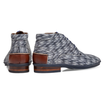 Boot nubuck zwart/wit