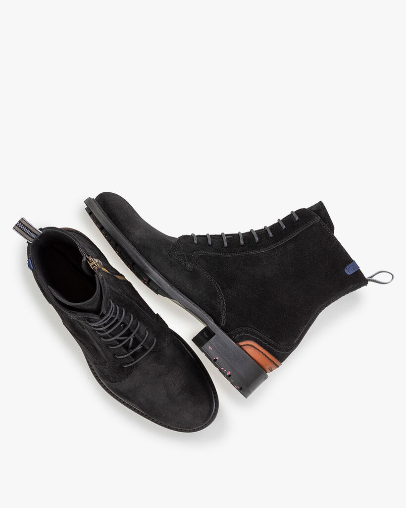 Veterboot su&egrave;de zwart