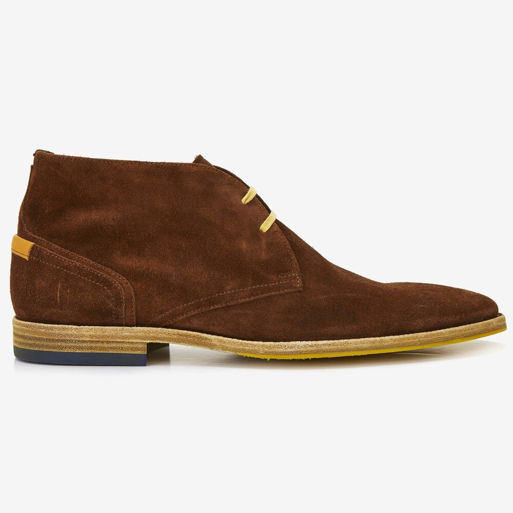 Floris van Bommel cognac suède heren veterboot