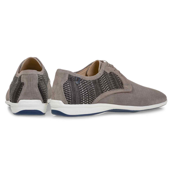 Veterschoen su&egrave;de lichtgrijs