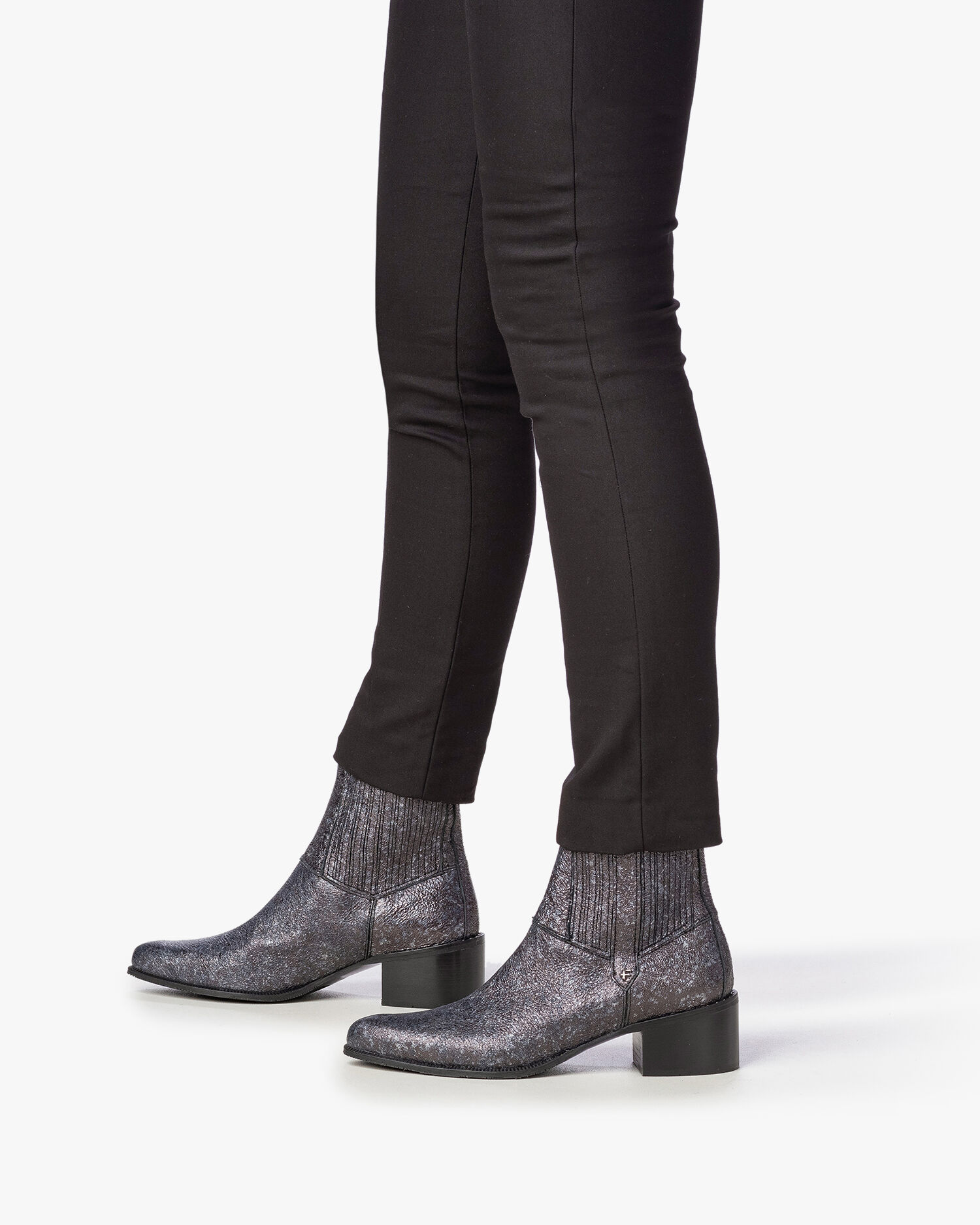 Chelsea boots dames Evi 01.13 Zilver Floris van Bommel Official