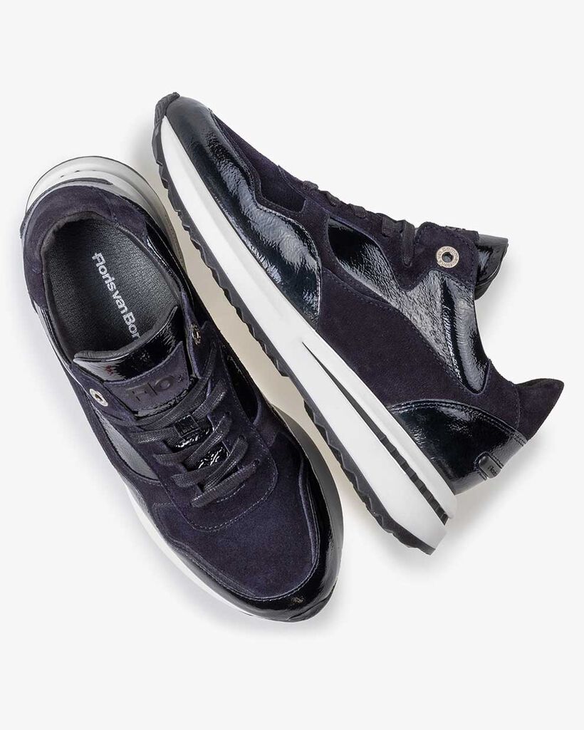 Sneaker patent leather blue