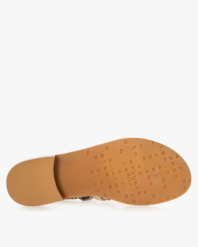 Sandaal geprint leer roze