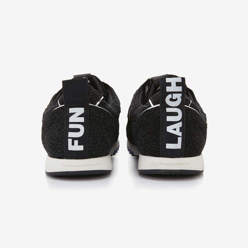 Floris van Bommel black sparkle women's sneaker