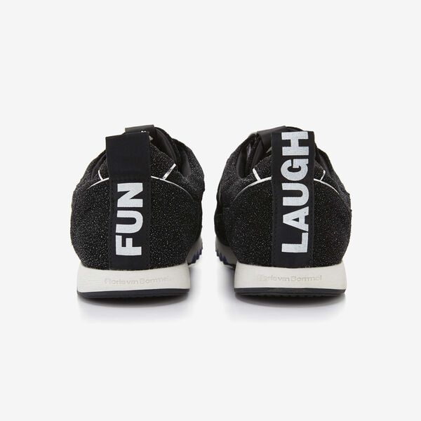 Floris van Bommel black sparkle women's sneaker