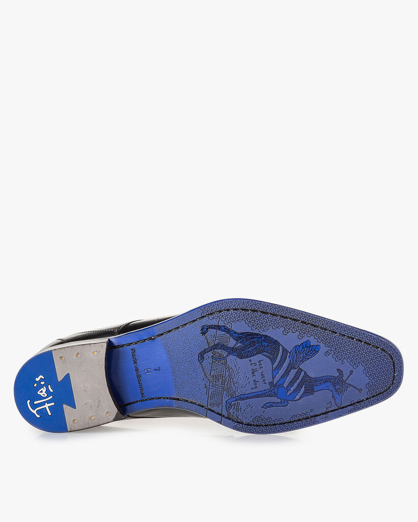 Veterschoen zwart kalfsleer