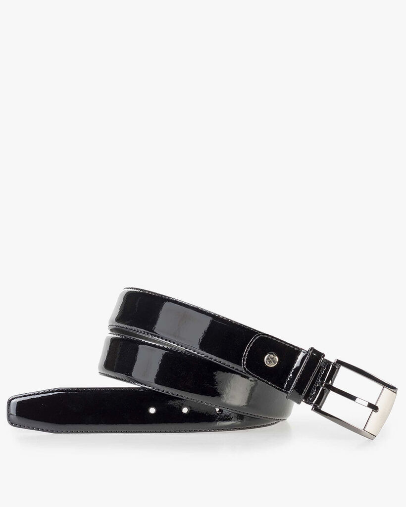 Belt patent leather black