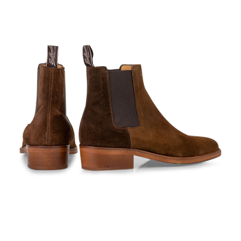 Chelsea boot su&egrave;de cognac