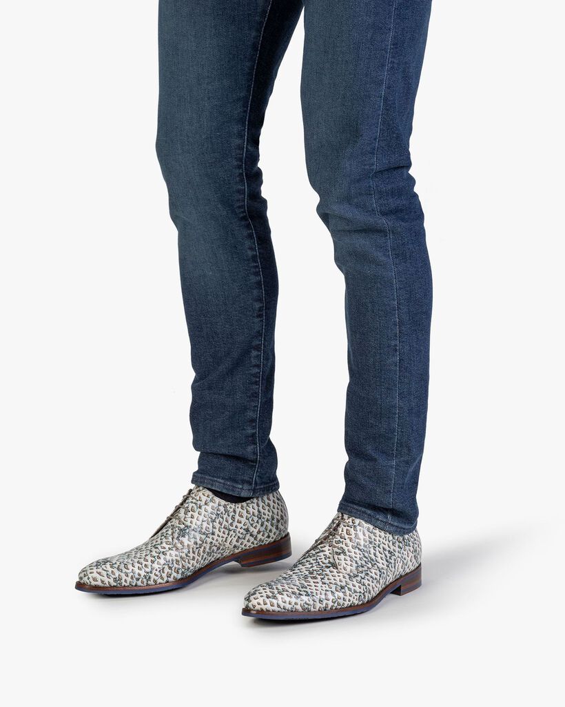 Veterschoen geprint leer zand