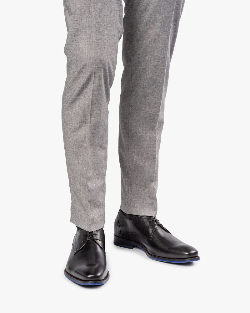 Zwarte kalfsleren veterschoen