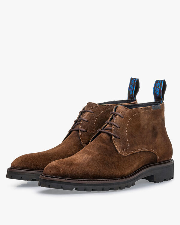 Veterboot su&egrave;de cognac