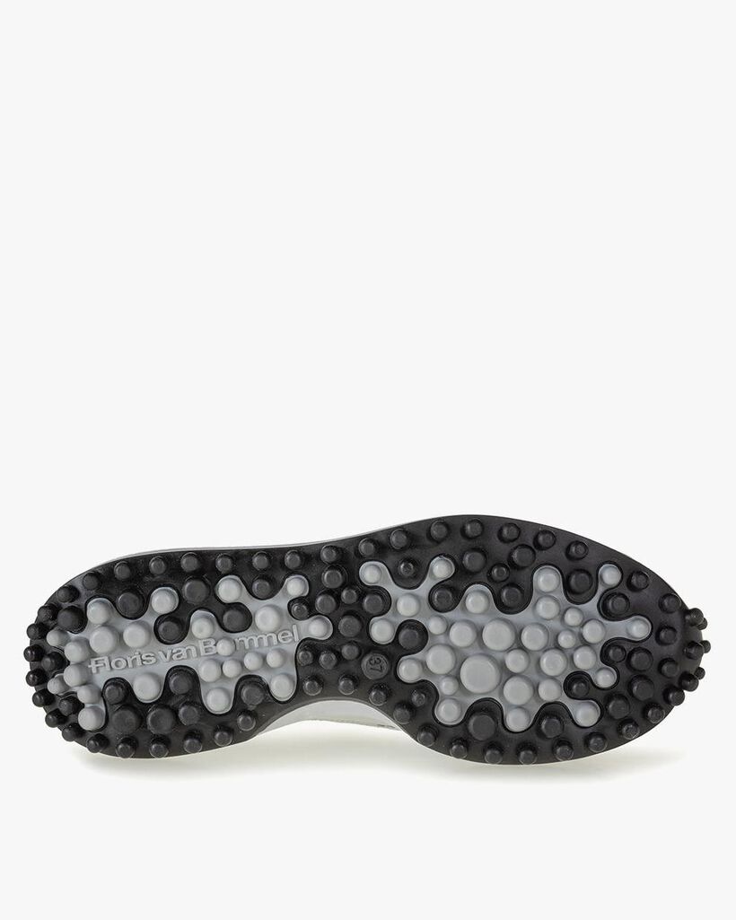 Noppi geprint leer wit