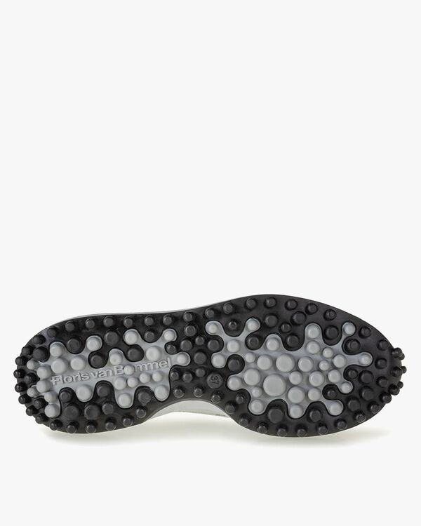 Noppi geprint leer wit