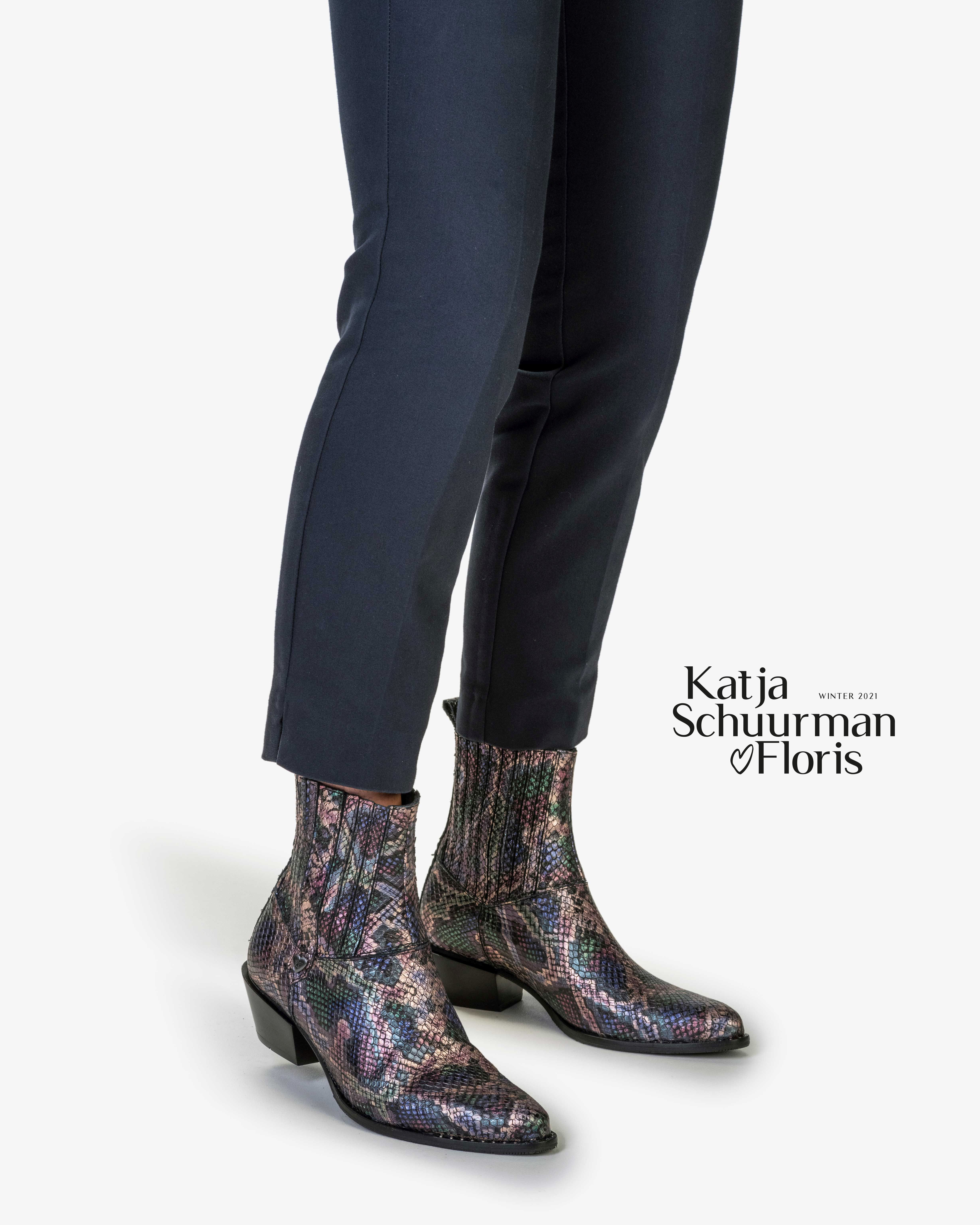 Chelsea boot metallic print roze SFW-50040-93-01 | Floris van Bommel Women®