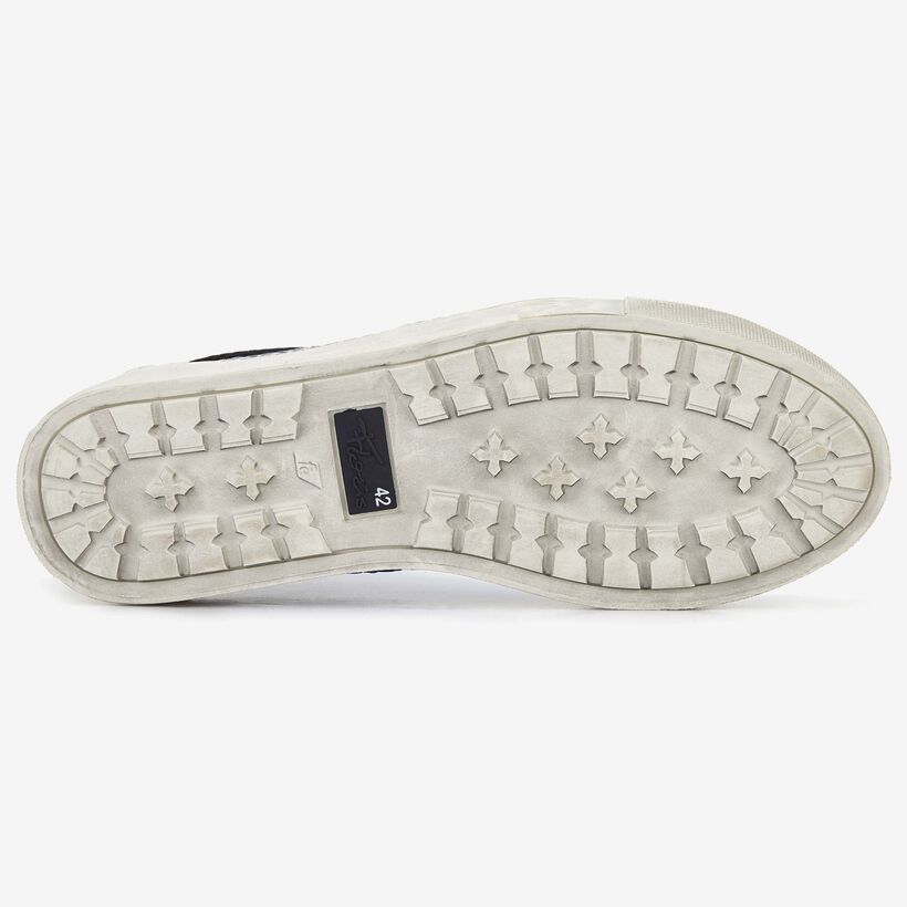 Floris van Bommel blue metallic heren sneaker