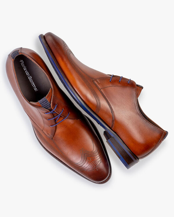 Veterschoen kalfsleer cognac
