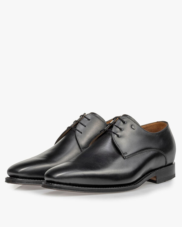 Veterschoen kalfsleer zwart