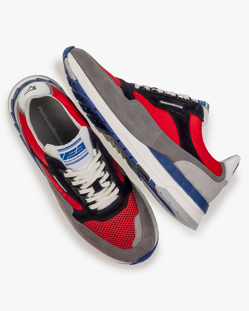 Sneaker textiel rood SFM-10119-80-01 | Floris van Bommel Official®