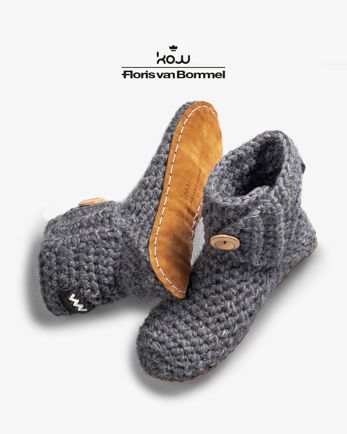 Kingdom Of Wow sloffen donkergrijs