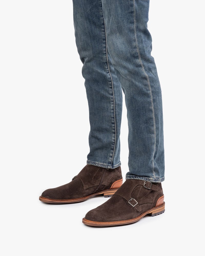 Boot with buckle brown