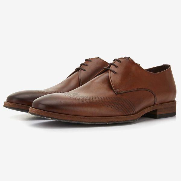 Floris van Bommel cognac leren heren veterschoen