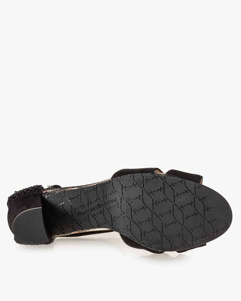 Sandaal su&egrave;de zwart