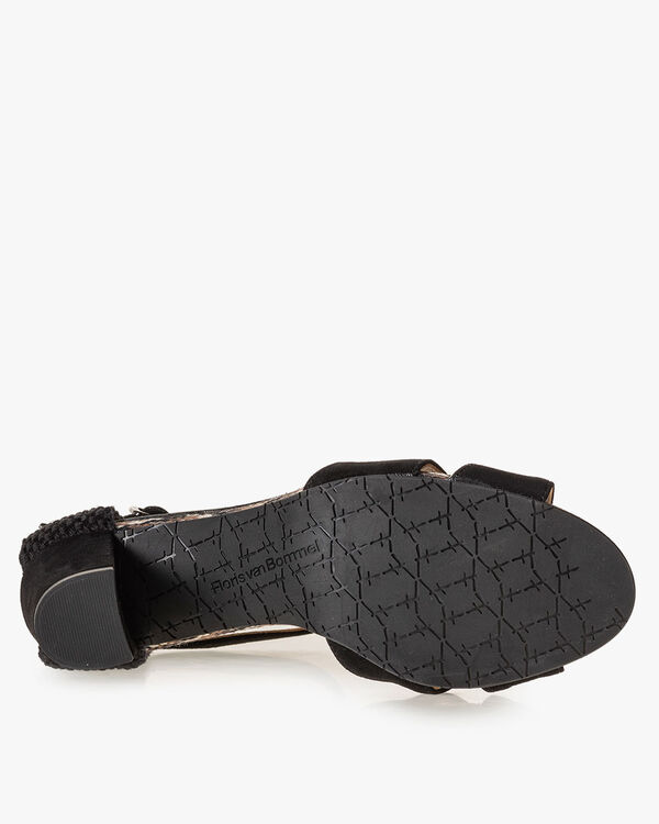 Sandaal su&egrave;de zwart