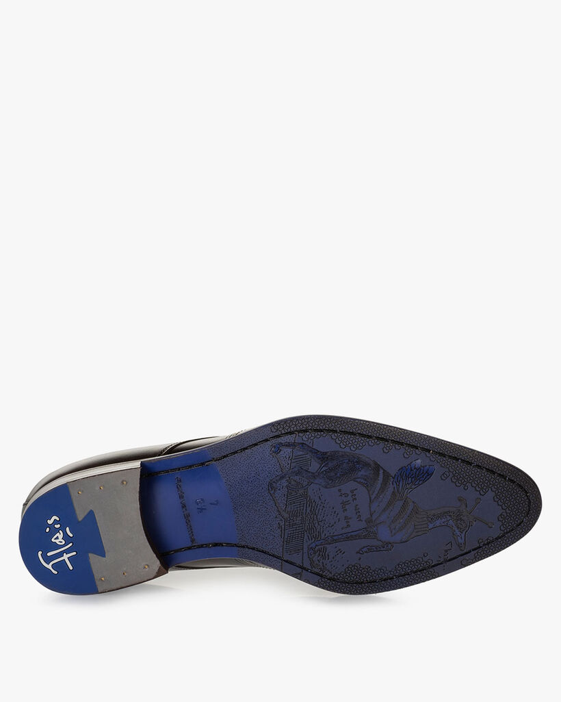 Veterschoen kalfsleer donkerbruin