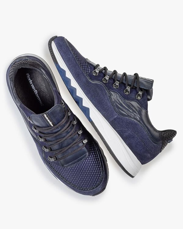 Sneaker with print dark blue