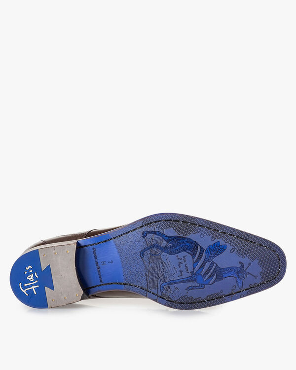 Veterschoen donkerbruin kalfsleer