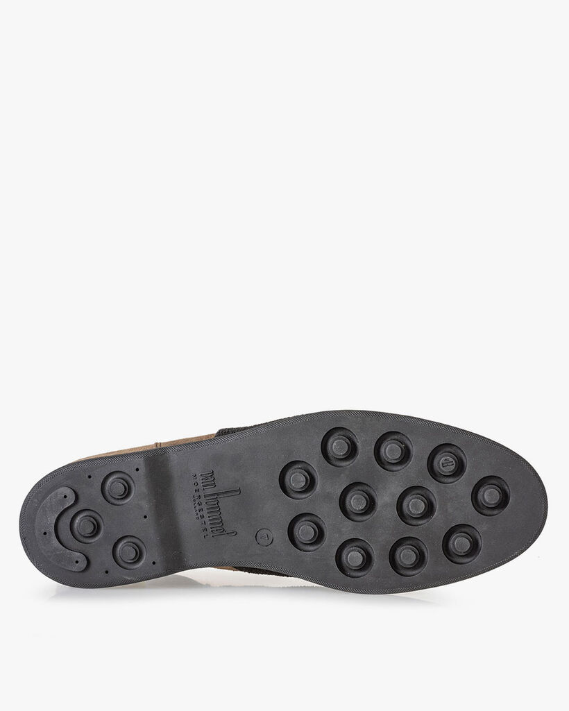 Su&egrave;de chelsea boot taupe