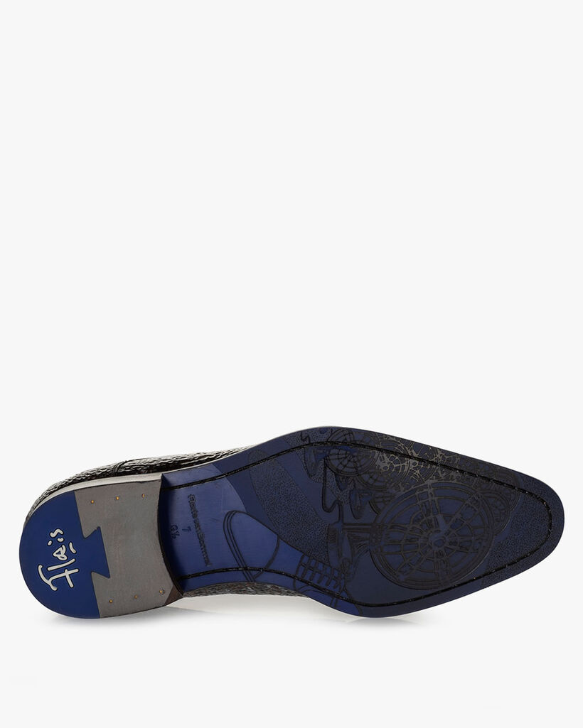 Veterschoen metallicprint brons