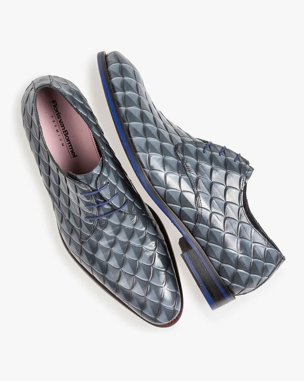 Premium grey lace shoe with print