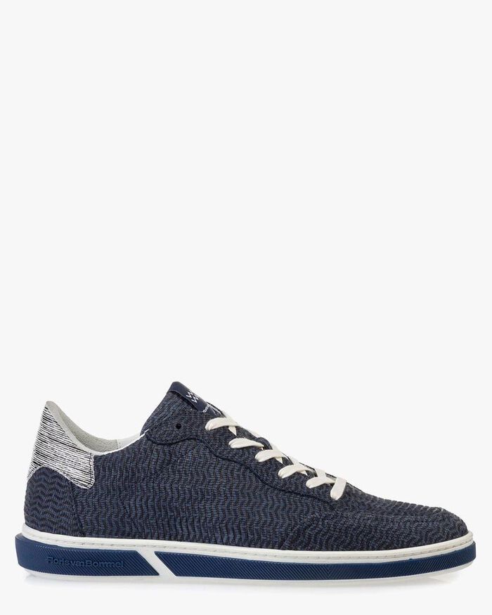 Sneaker nubuckleer blauw