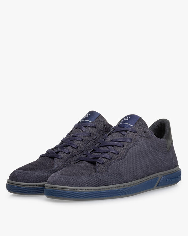 Sneaker leer donkerblauw