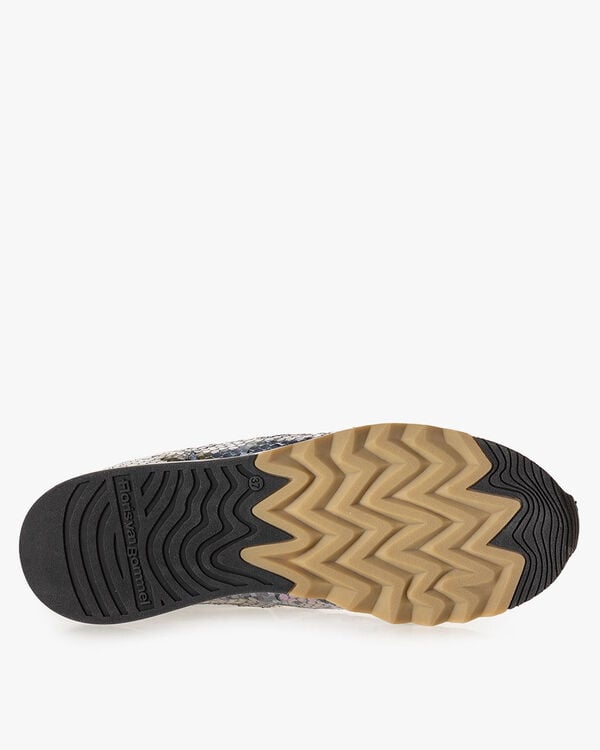 Nineti geprint leer blauw