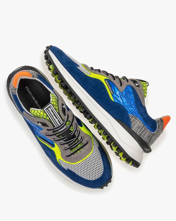 Noppi sneaker su&egrave;de blauw