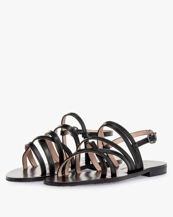 Sandal calf leather black