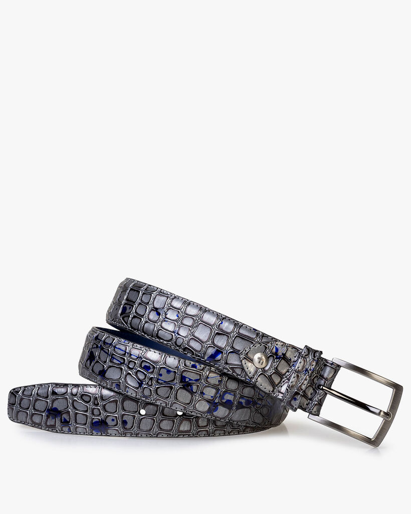 Belt metallic grey