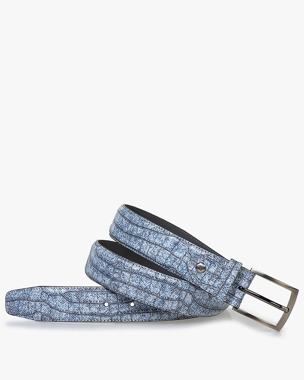 Riemen heren De Belter 32.39 Blauw Floris van Bommel Official