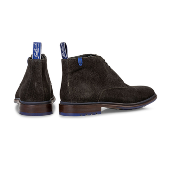 Lace boot suede dark green