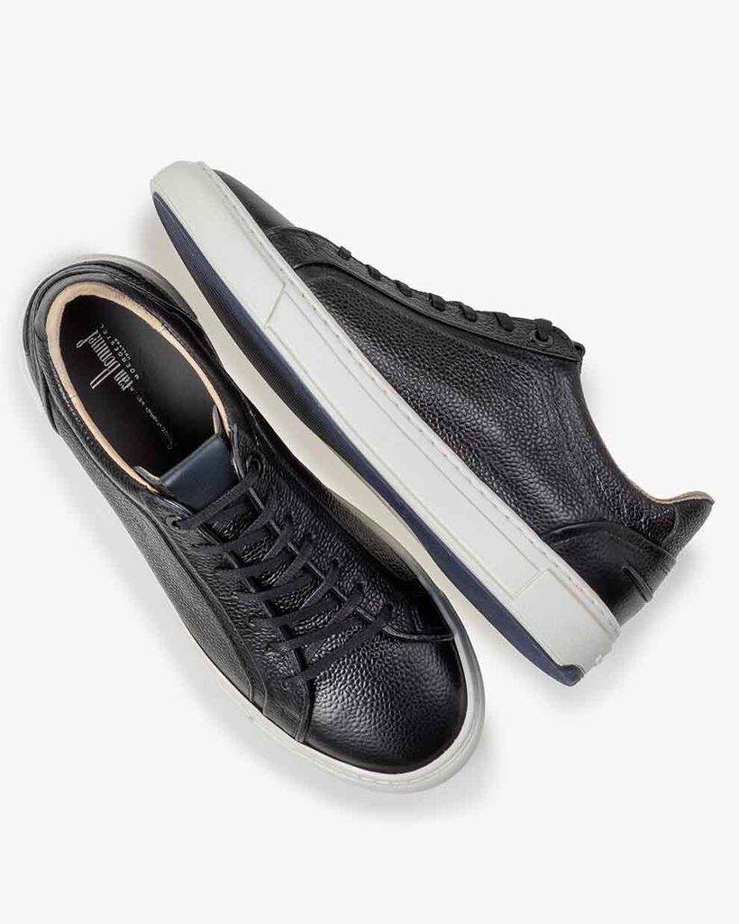 Sneaker geprint leer zwart