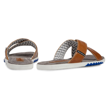 Slipper calf leather cognac