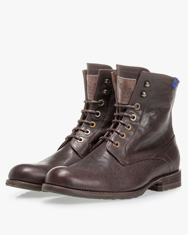 Wolgevoerde veterboot donkerbruin