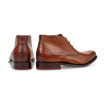 Veterboot kalfsleer donker cognac