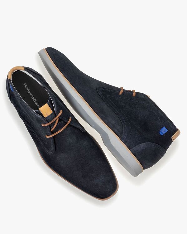 Boot suede leather blue