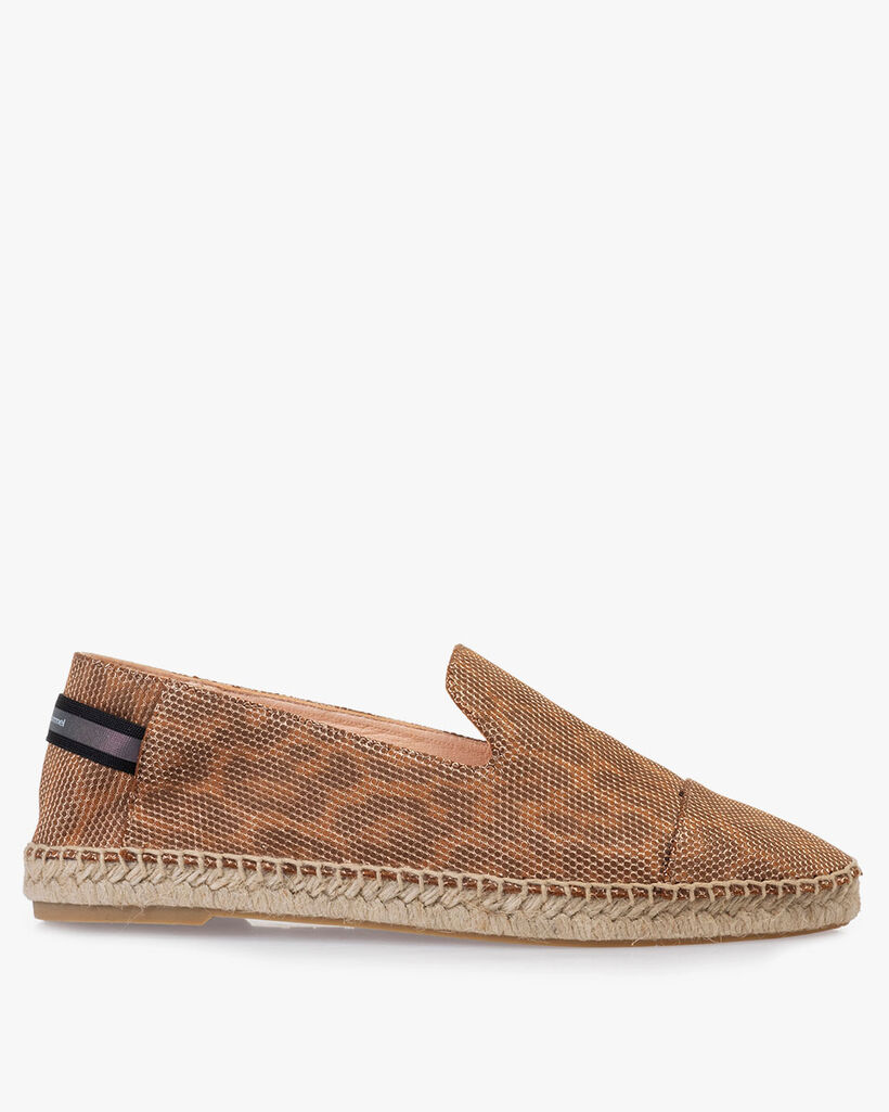 Espadrille metallic cognac