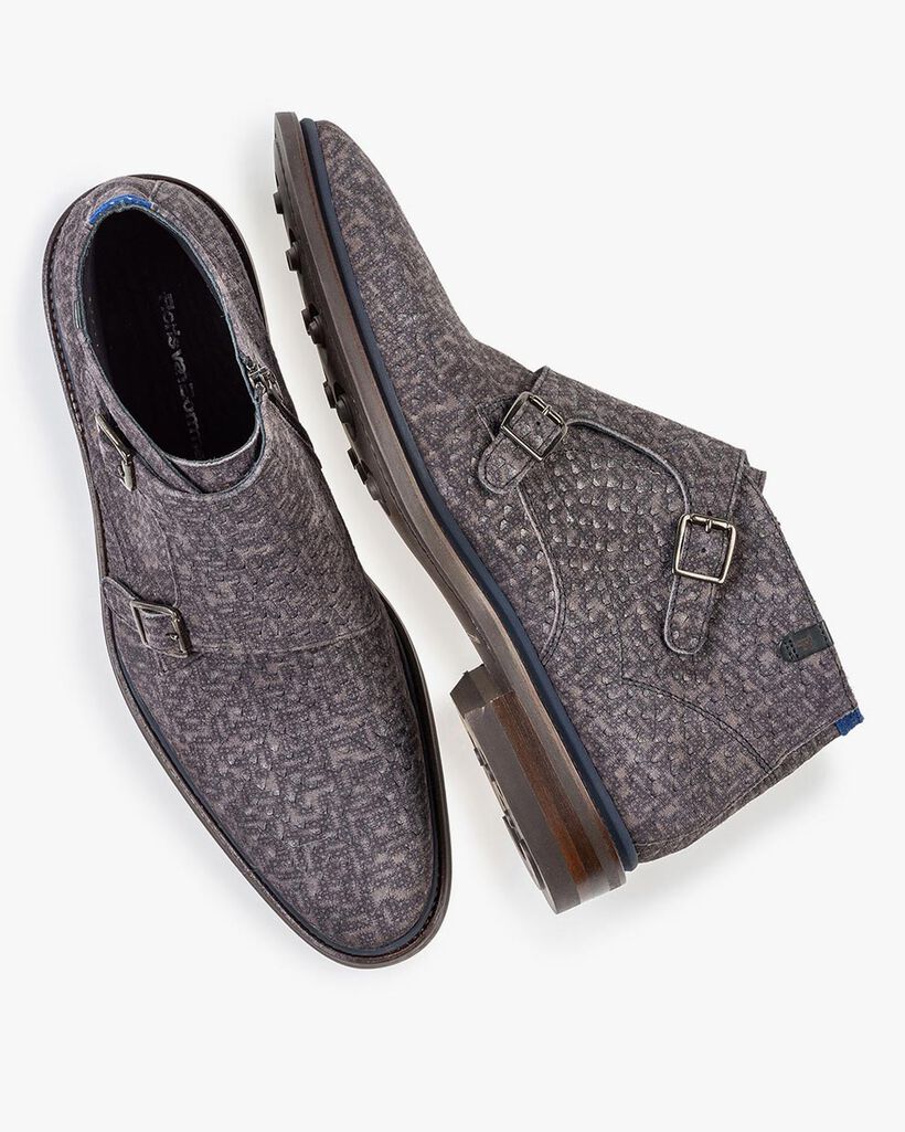 Boot met gespsluiting grijs