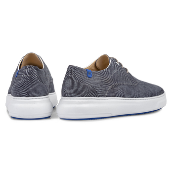 Sneaker geprint su&egrave;de blauw
